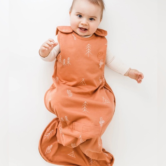 Woolino, Ecolino Kids Sleep Sack in Orange with Cactus Print - Picture 3 of 4